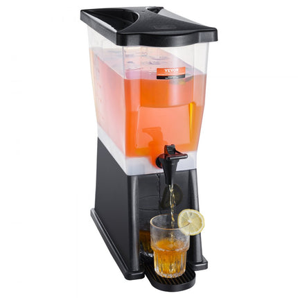 VEVOR Drankdispenser, 11L Waterdispenser Drankdispenser voor feesten, Kunststof sapdispenser met staand kraandeksel, Ijsthee Limonadesap Waterdispenser, voor restaurants, hotels, feesten, enz.