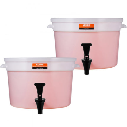 VEVOR drankdispenser, 11L partydrankdispenser, kunststof sapdispenser met kraan en deksel, ijsthee limonadesapwaterdispenser, voor restaurants, hotels, feesten, 2 stuks