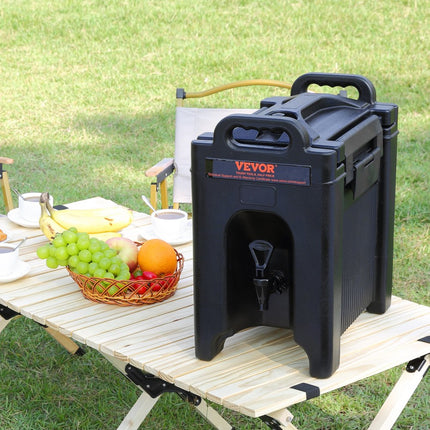 VEVOR Dispenser voor warme en koude dranken Drankendispenser 9,5 L, LDPE Heet- en koudwaterfontein Grote drankendispenser met kraan voor koffie, koude melk, water, sap etc. Geïsoleerde kan 1-2 personen