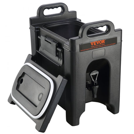 VEVOR Dispenser voor warme en koude dranken Drankendispenser 9,5 L, LDPE Heet- en koudwaterfontein Grote drankendispenser met kraan voor koffie, koude melk, water, sap etc. Geïsoleerde kan 1-2 personen