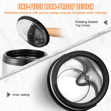 VEVOR Dispenser voor warme en koude dranken Drankendispenser 7,6 L RVS Warm- en koudwaterfontein Drankendispenser met kraan en draaggreep voor koffie, water en sap Geïsoleerde kan voor cafés, bars