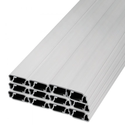 VEVOR verendraad en vergrendelingskanaal 2m veerslot en U-kanaalpakket voor kas 50x PE gecoate verendraad en kanaal gemaakt van aluminium kunststof polyfilm of schaduwdoekbevestiging