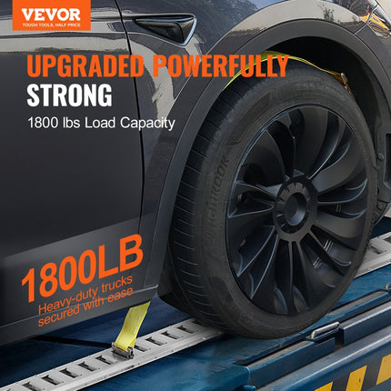 VEVOR Spanbanden E-Track-ratelriemen 34 Stuks 1,52m Transportrail Ankerrail Zilver