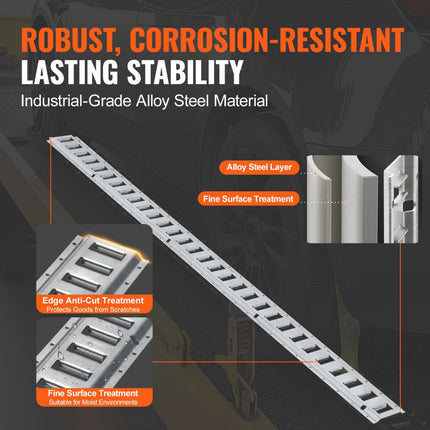 VEVOR Spanbanden E-Track-ratelriemen 34 Stuks 1,52m Transportrail Ankerrail Zilver