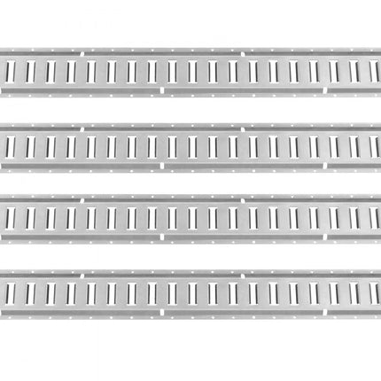 VEVOR Spanbanden E-Track-ratelriemen 34 Stuks 1,52m Transportrail Ankerrail Zilver