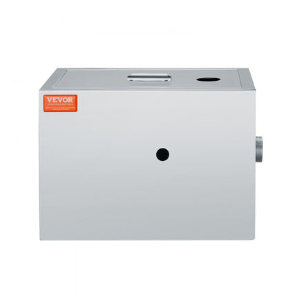 VEVOR commerciële vetafscheider, 8 lbs vetafscheider, boveninlaatafscheider, roestvrijstalen vetafscheider onder de gootsteen, 2,78 GPM afvalwaterolie-waterafscheider, voor restaurant, kantine, enz.