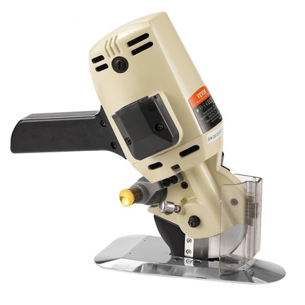 VEVOR Draagbare Stoffensnijder 250W Elektrische Industriële Stoffensnijder Mesgrootte: 100 mm Maximale snijdikte: 27 mm Gelegeerd staal Stoffenschaar Ideaal voor stoffen, stoffen enz.