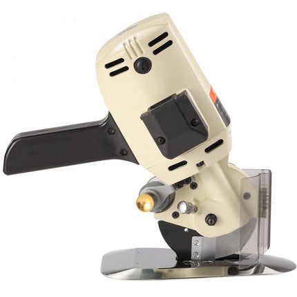 VEVOR Draagbare Stoffensnijder 250W Elektrische Industriële Stoffensnijder Mesgrootte: 100 mm Maximale snijdikte: 27 mm Gelegeerd staal Stoffenschaar Ideaal voor stoffen, stoffen enz.