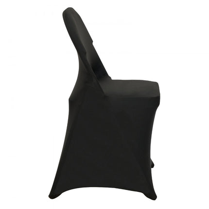 VEVOR stoelhoezen gemaakt van elastisch spandex voor klapstoelen, universeel passende stoelhoezen, afneembare en wasbare hoezen, voor bruiloften, feestdagen (pak van 100, zwart)