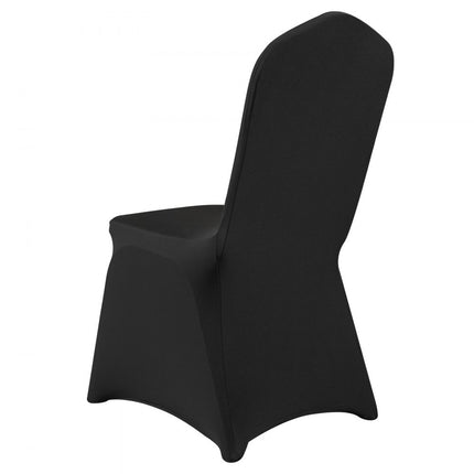 VEVOR 50 stuks, zwart stoelhoezen van elastisch spandex voor klapstoelen, universeel passende stoelhoezen, afneembare en wasbare hoezen, voor bruiloften, feestdagen, feesten, feesten