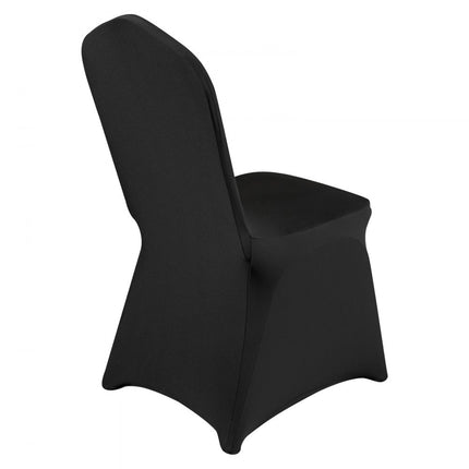 VEVOR 50 stuks, zwart stoelhoezen van elastisch spandex voor klapstoelen, universeel passende stoelhoezen, afneembare en wasbare hoezen, voor bruiloften, feestdagen, feesten, feesten