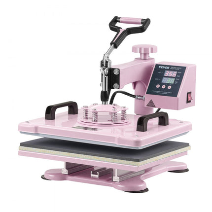VEVOR Warmtepers Transferpers 30x38cm 8 in 1 Tumbler Press T-shirts Roze