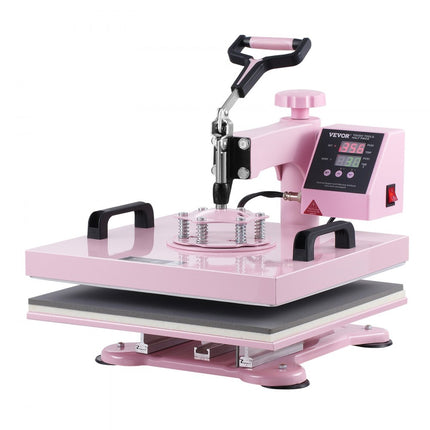 VEVOR Warmtepers Transferpers 38x38cm 5 in 1 Tumbler Press T-shirts Roze