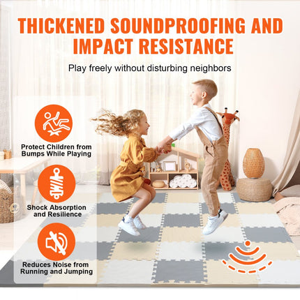 VEVOR puzzelvloer speelkleed foam EVA tegels 36 stuks 315x315mm speelkleed