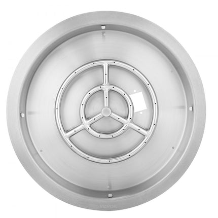 VEVOR Φ 485,14 mm vuurplaatspan Ronde vuurplaats Temperaturen tot 800 °C 92.000 BTU Toepasbare gassoorten Propaan Aardgas Roestvrijstalen vuurplaatsbrander Φ 559,5 x 87 mm Zwembad buitenfeesten