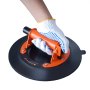 VEVOR zuignap gemaakt van NBR glasheffer φ254mm vacuümheffer draagvermogen 120-449kg glazen zuignap bedrijfstemperatuur -20-60℃ platenheffer vacuümzuignap met stalen handgreep incl. opbergdoos handschoenen