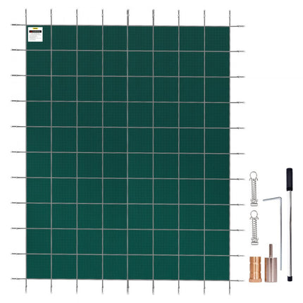 Rechthoekige Zwembadafdekking 4.87X9.75M Groen Winter Outdoor