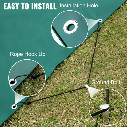 VEVOR Zwembadafdekking met Groen Afmeting 3,5 x 6 m Afdekking voor Buitenzwembad Zwembadafmetingen 3,2 x 5,7 m Zwembad Afdekzeil, Rechthoekige Afdekking van Ingegraven Zwembad voor Home, Garden, Hotel
