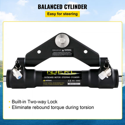 VEVOR hydraulische stuurcilinder 300 pk hydraulische besturing Vooraan gemonteerde hydraulische buitenboordmotor stuurset zonder hydraulische slang en helm voor stuursysteem voor buitenboordboten