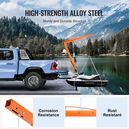 VEVOR pick-up kraan laadkraan zwenkkraan hijskraan staal 227kg 360° werkplaatskraan