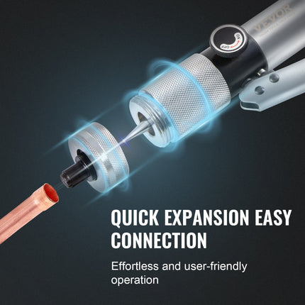 VEVOR Hydraulische pijpuitbreider HAVC stuikgereedschap 3/8" tot 1-1/8" 7 expanderkoppen