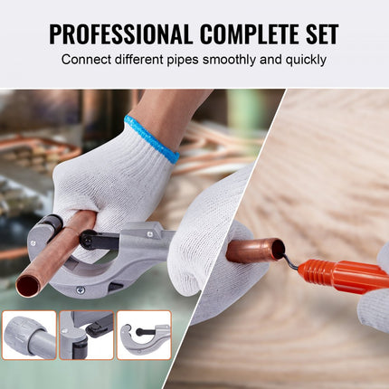 VEVOR Hydraulische pijpuitbreider HAVC stuikgereedschap 3/8" tot 1-1/8" 7 expanderkoppen