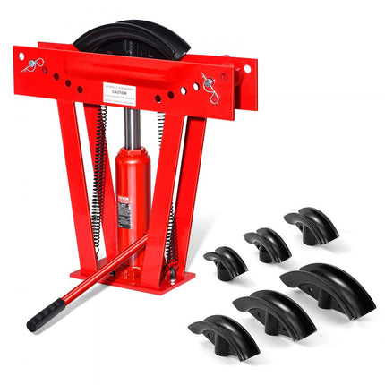 Hydraulische pijpenbuiger, 12 ton handmatig pijpbuiggereedschap met 6 matrijzen