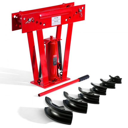 Hydraulische pijpenbuiger, 12 ton handmatig pijpbuiggereedschap met 6 matrijzen