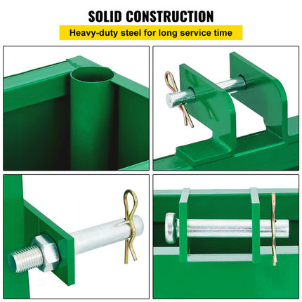 VEVOR 3-punts ballastbox trekhaak ballastbox met 800 lbs (ca. 363 kg) capaciteit standaard trekhaakontvanger 2 inch, tractorballastbox voor categorie 1 tractoraanbouwdelen groen