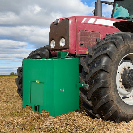 VEVOR 3-punts ballastbox trekhaak ballastbox met 800 lbs (ca. 363 kg) capaciteit standaard trekhaakontvanger 2 inch, tractorballastbox voor categorie 1 tractoraanbouwdelen groen