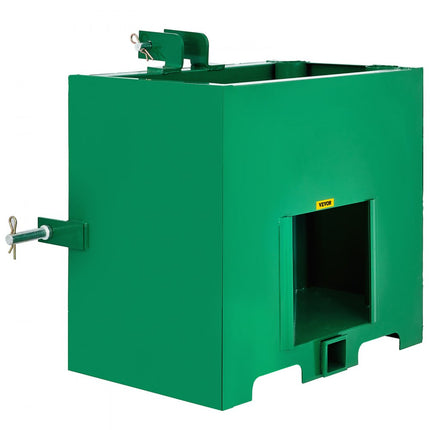 VEVOR 3-punts ballastbox trekhaak ballastbox met 800 lbs (ca. 363 kg) capaciteit standaard trekhaakontvanger 2 inch, tractorballastbox voor categorie 1 tractoraanbouwdelen groen