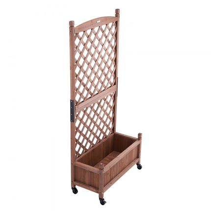 VEVOR 2x plantenbak met traliewerk 75 x 33 x 156 cm bloembak met traliewerk verhoogd bed spar plantenbed 50 kg draagvermogen van het enkele frame tuinbed bloembed voor tuindecoratie balkongroen