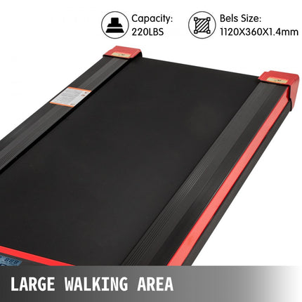 Loopband onder bureau LED digitaal display Opvouwbaar met leuning 500W