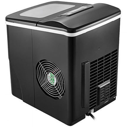 VEVOR Ijsblokjesmachine Draagbaar Ijs Maker Aanrecht Ijsmachine 12KG/24uur Kubusgrootte LCD-scherm