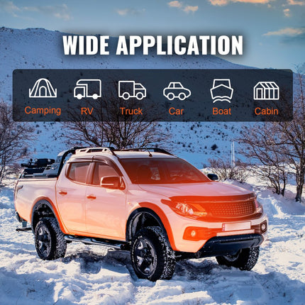 VEVOR Air Diesel Luchtverwarmers 12V 5KW Luchtverwarmer Air Diesel Diesel Standkachel Luchtverwarmer 0.16-0.52 l/uur Dieselkachel met LCD-display&10 m