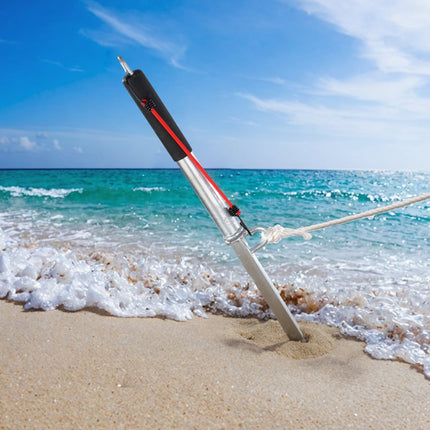 VEVOR Boot Sandspike-ankerstang, 985 mm gegalvaniseerd koolstofstaal schuifanker, Shore Spike, zelfhamerend strandspike-anker voor kleine boten, jetski's, pontons, kajaks enz.