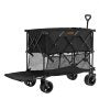 VEVOR handkar 1320 x 565 x 1065 mm kinderwagen gemaakt van 600D Oxford stof met PVC coating strandwagen waterdicht, UV-bestendig max. 102 kg draagvermogen transportwagen uitrustingswagen handkar