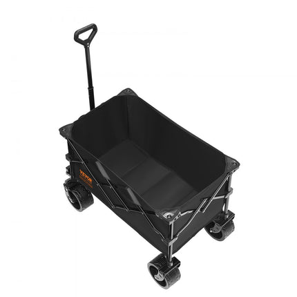 VEVOR handkar 855 x 500 x 1070 mm kinderwagen gemaakt van 600D Oxford stof met PVC coating strandwagen 113 L opslagcapaciteit max. 113 kg laadvermogen transportwagen uitrustingswagen handkar