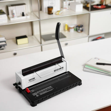 VEVOR spiraalbindapparaat, handmatige bookmaker 34 gaats binding 120 vellen, punch binder verstelbare 3/16 - 9/16 inch spiraalbindende ruggen, voor briefformaat, A4, A5