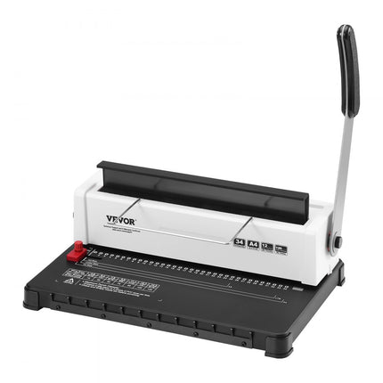 VEVOR spiraalbindapparaat, handmatige bookmaker 34 gaats binding 120 vellen, punch binder verstelbare 3/16 - 9/16 inch spiraalbindende ruggen, voor briefformaat, A4, A5