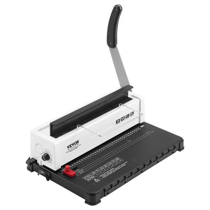 VEVOR spiraalbindapparaat, handmatige bookmaker 34 gaats binding 120 vellen, punch binder verstelbare 3/16 - 9/16 inch spiraalbindende ruggen, voor briefformaat, A4, A5