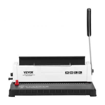 VEVOR spiraalbindapparaat, handmatige bookmaker 34 gaats binding 120 vellen, punch binder verstelbare 3/16 - 9/16 inch spiraalbindende ruggen, voor briefformaat, A4, A5