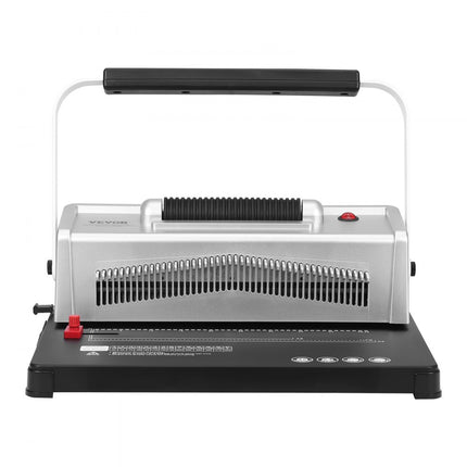 VEVOR spiraalbindmachine, handmatige bookmaker met elektrische binding, 46 gaats binding, 500 vellen punch binder, met 100 stuks 5/16 inch spiraalbindende ruggen, voor briefformaat, A4, A5 spiraalbindmachine