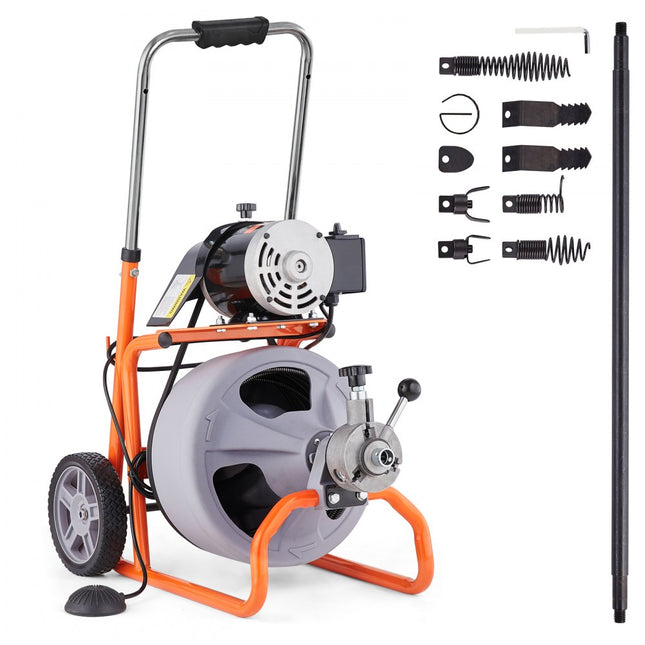 VEVOR pijpreinigingsmachine pijpreinigingsapparaat automatische invoer 23mx9,5mm