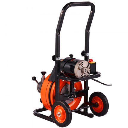 VEVOR elektrische ontstoppingsmachine 220V ontstoppingsmachine 15mx12.7mm staalkabel ontstopper spiraal 1500rpm stationair toerental ontstopper