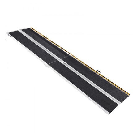 VEVOR Draagbare Rolstoeloprit 3m 363kg Draagvermogen Antislip Aluminium Opvouwbare drempeloprit Opvouwbare rolstoeloprit voor scootmobielen Gehandicapte oprit voor huistrappen Trappen Deuren Stoepranden