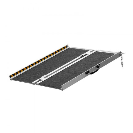 VEVOR Draagbare rolstoelhelling, 24" 800 lbs capaciteit, antislip opvouwbare aluminium drempelhelling, opvouwbare oprit voor scootmobielen, rolstoelhelling, thuistrappen, trappen, stoepranden