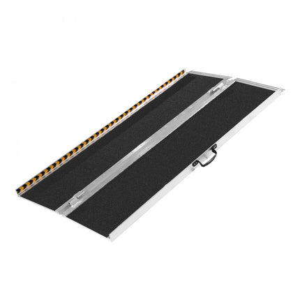 VEVOR Draagbare rolstoelhelling, 5ft 8oz laadvermogen antislip aluminium opvouwbare drempelhelling, opvouwbare rolstoelhelling voor scootmobielen, oprit voor huistrappen, trappen, deuren, stoepranden