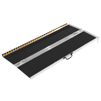 VEVOR Draagbare rolstoelhelling, 72" 363 kg capaciteit, antislip aluminium opvouwbare drempelhelling Opvouwbare scootmobielhelling Rolstoelhelling voor trappen, trappen, deuropeningen, stoepranden