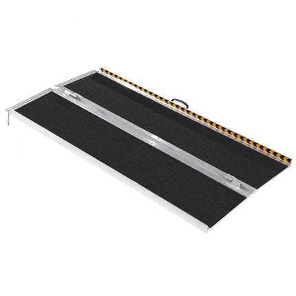 VEVOR Draagbare rolstoelhelling, 72" 363 kg capaciteit, antislip aluminium opvouwbare drempelhelling Opvouwbare scootmobielhelling Rolstoelhelling voor trappen, trappen, deuropeningen, stoepranden